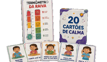 Kit Autorregulação: Termômetro da Raiva + 20 Cartões de Calma